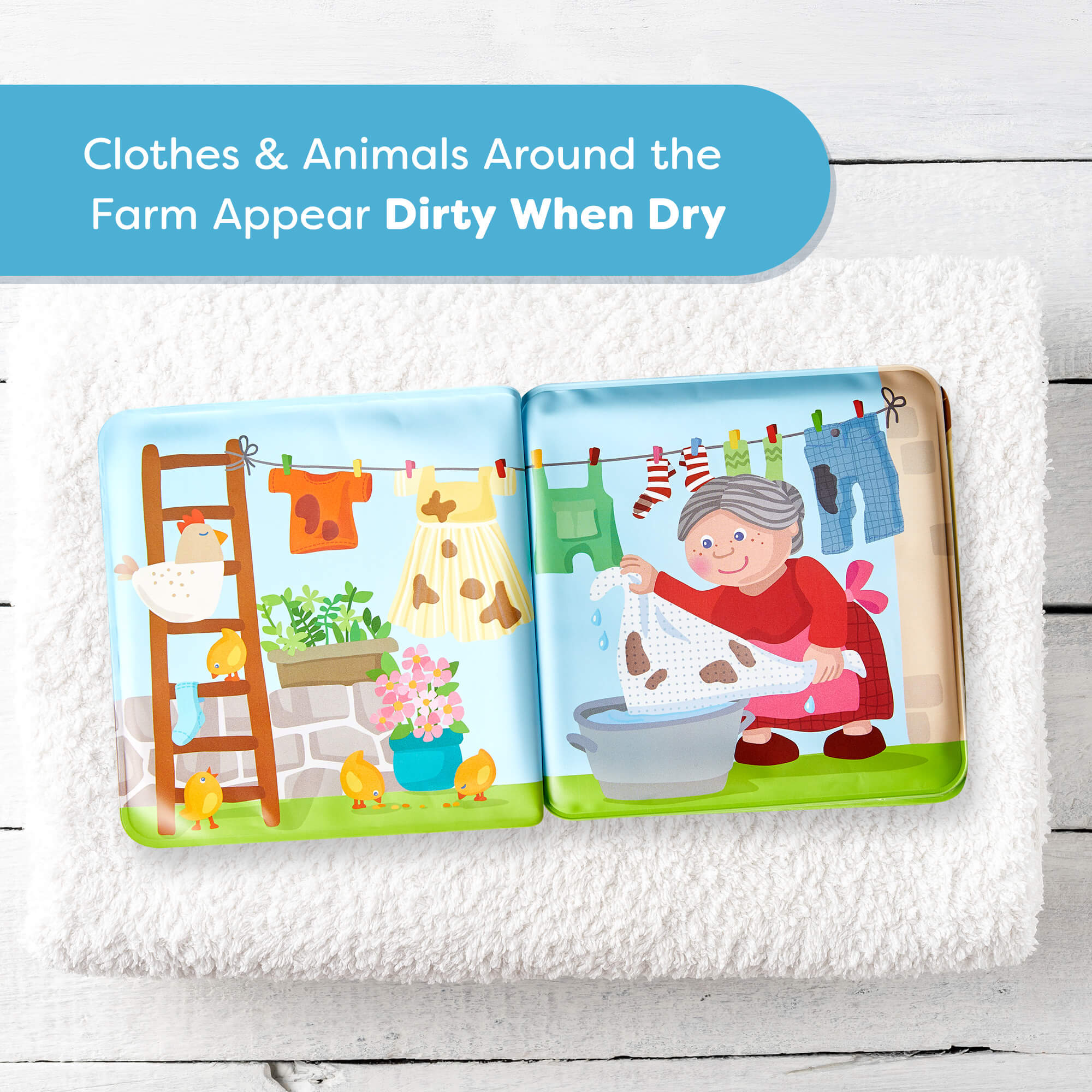 Farm Animal Magic Color Changing Wash Away Bath Book
