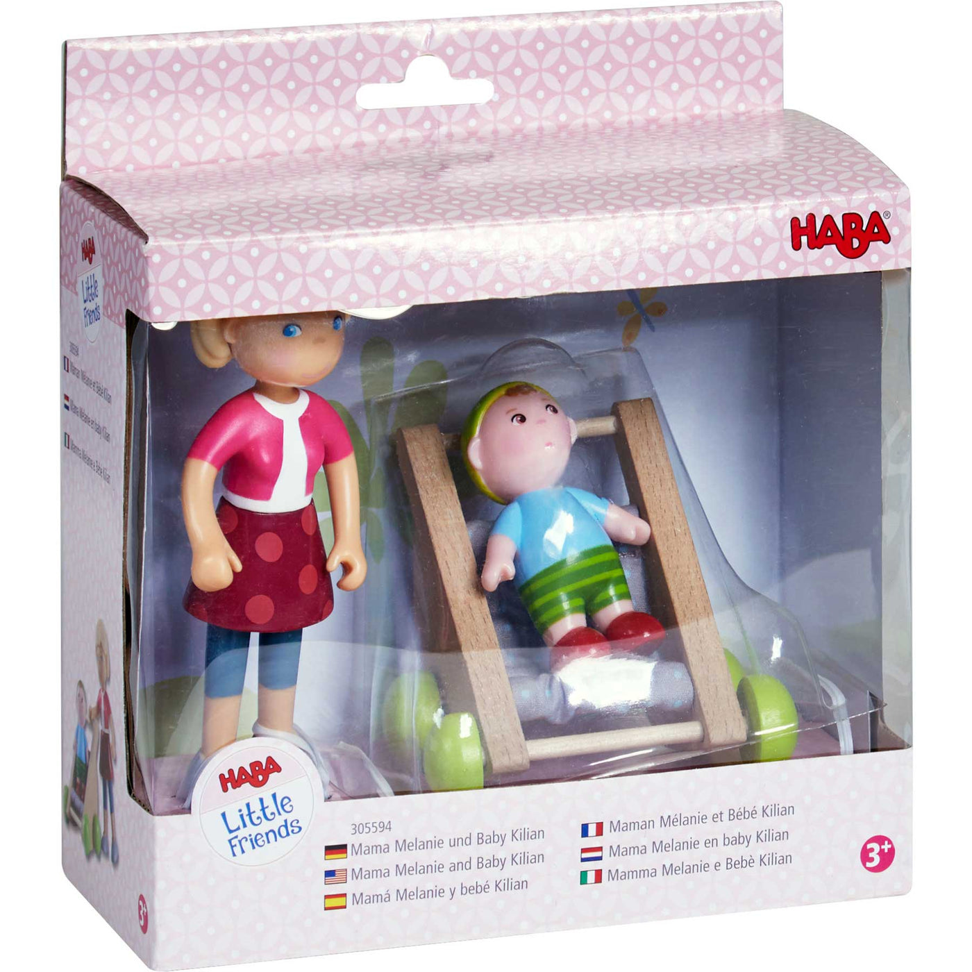 Little Friends Mama Melanie and Baby Kilian Dolls with Stroller